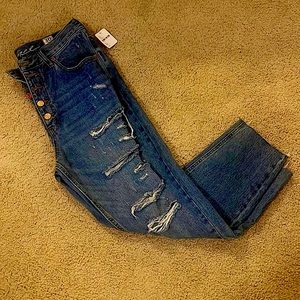 Free People Boyfriend Distressed Jeans